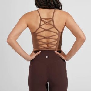 BuffBunny Sexy Back Ivy Crop Oak Large